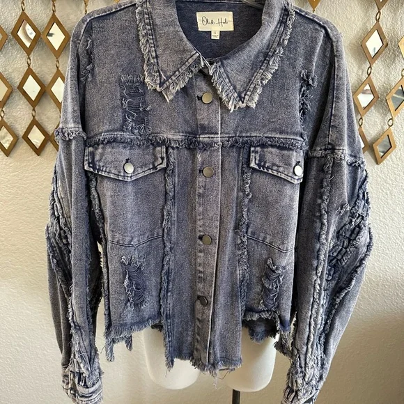 Oli & Hali Blue Oversized Jean Jacket - Picture 6 of 6